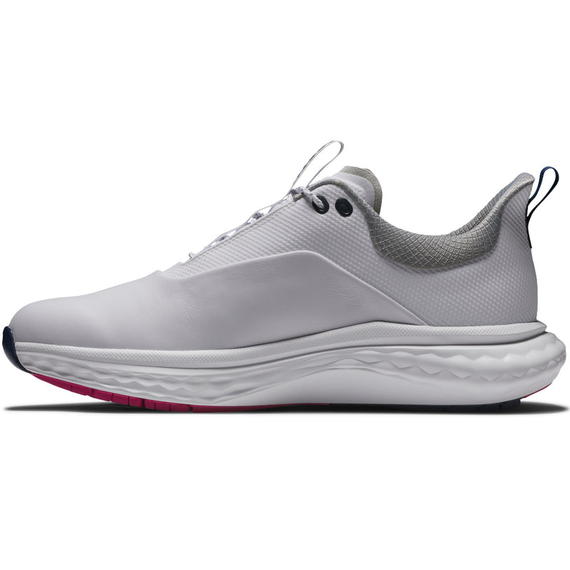 FootJoy Quantum Spikeless Waterproof Shoes - White/Blue/Pink