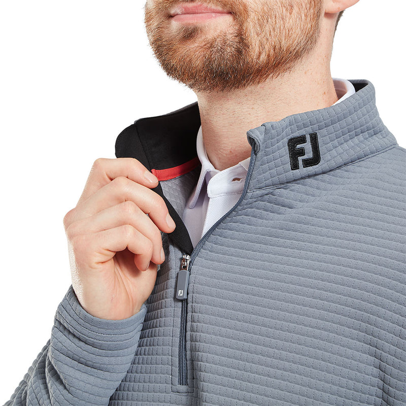 FootJoy Quilt Texture Chill-Out Pullover - Flint