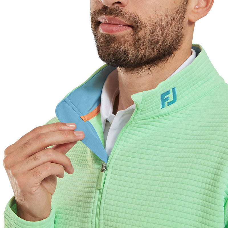 FootJoy Quilt Texture Chill-Out Pullover - Pistachio