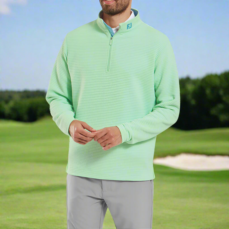 FootJoy Quilt Texture Chill-Out Pullover - Pistachio