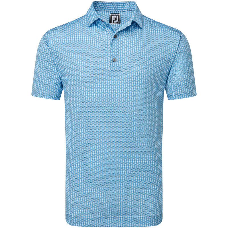 FootJoy Scallop Shell Foulard Polo Shirt - Blue Sky