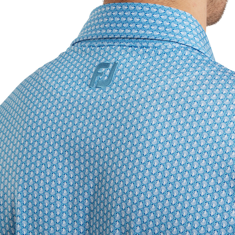 FootJoy Scallop Shell Foulard Polo Shirt - Blue Sky