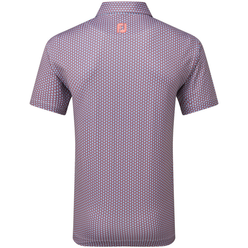 FootJoy Scallop Shell Foulard Polo Shirt - Coral Red