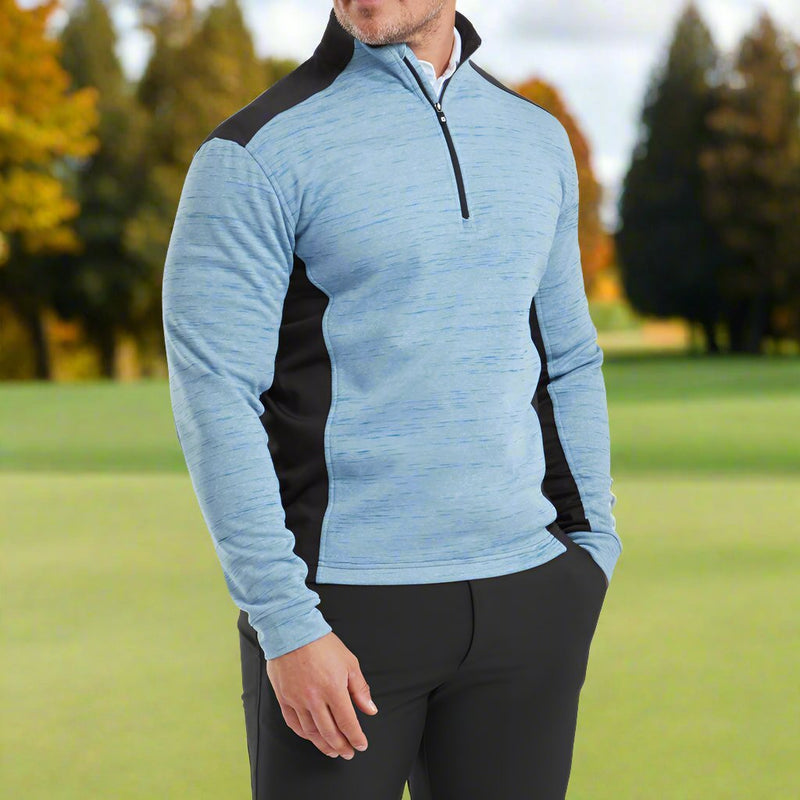 FootJoy Space Dye Thermal 1/4 Zip Chillout - Cobalt/Black