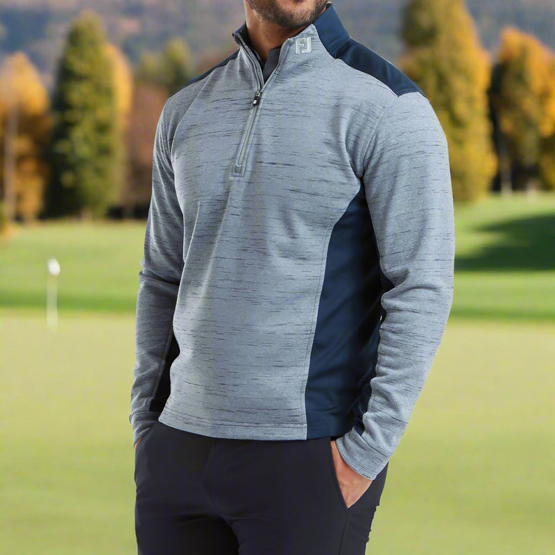 FootJoy Space Dye Thermal 1/4 Zip Chillout - Navy