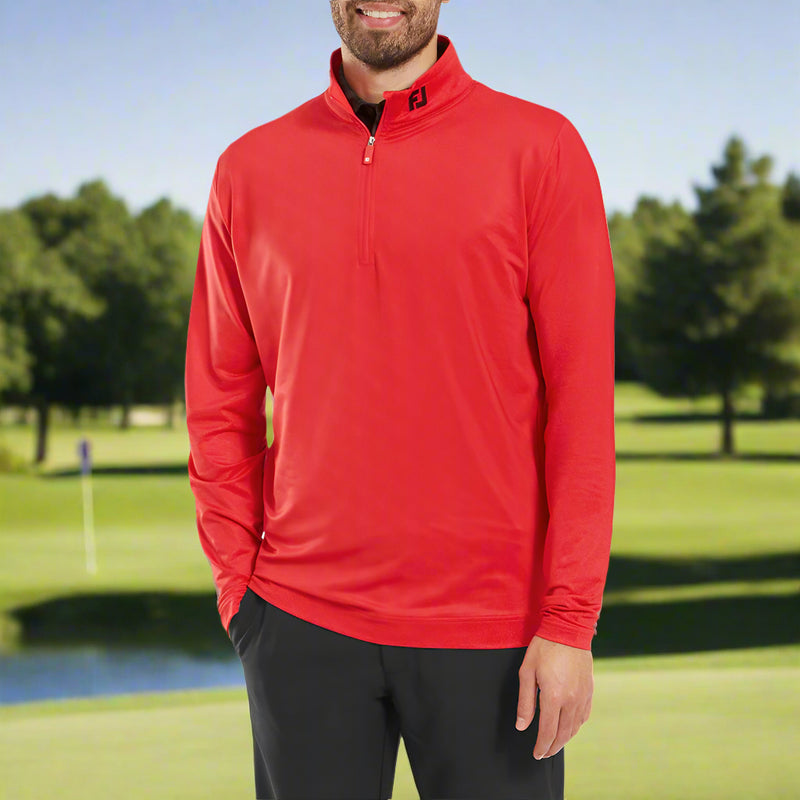 FootJoy Speckle Print Chill-Out Pullover - Hibiscus