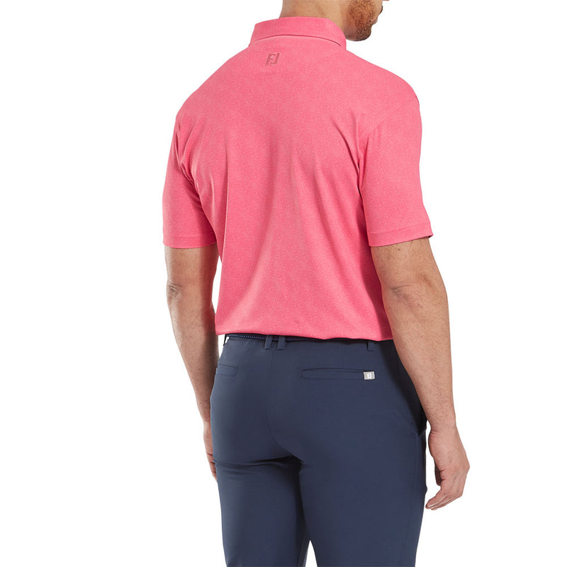 FootJoy Speckle Print Pique Polo Shirt - Pink Lemonade