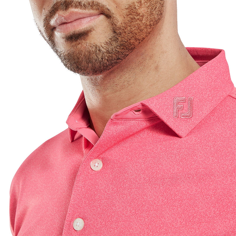 FootJoy Speckle Print Pique Polo Shirt - Pink Lemonade