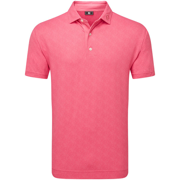 FootJoy Speckle Print Pique Polo Shirt - Pink Lemonade