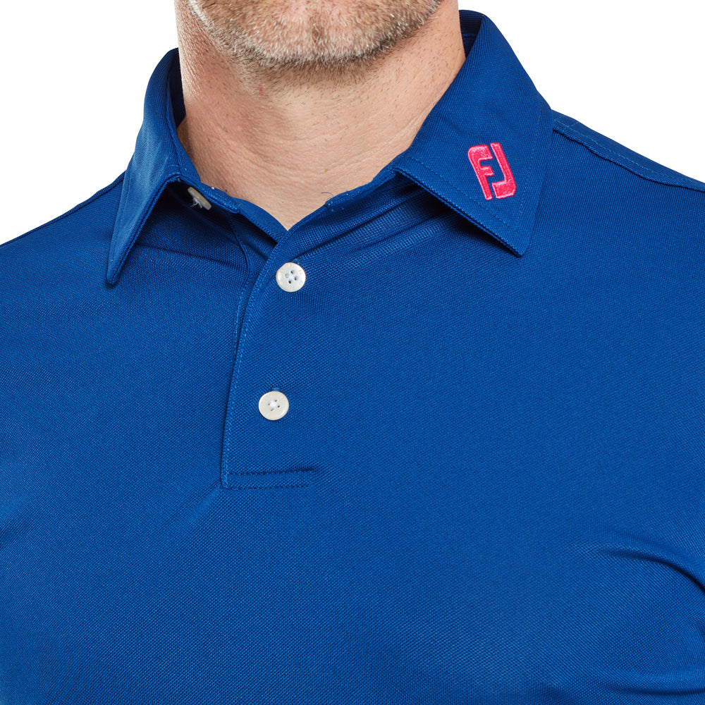 FootJoy Stretch Pique Solid Polo Shirt Deep Blue