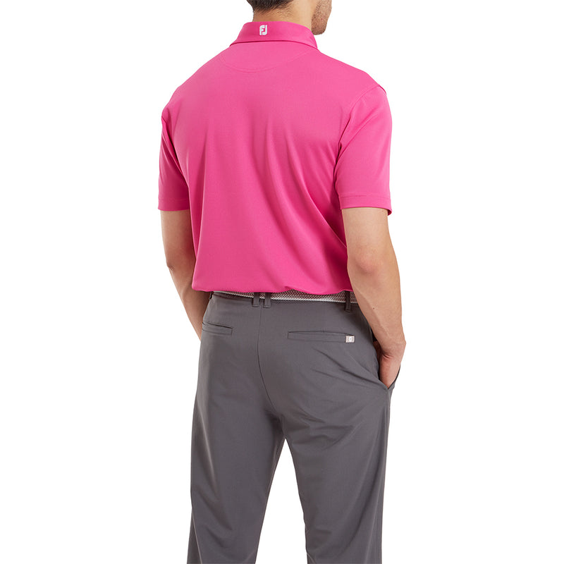 FootJoy Stretch Pique Solid Athletic Polo Shirt - Hot Pink