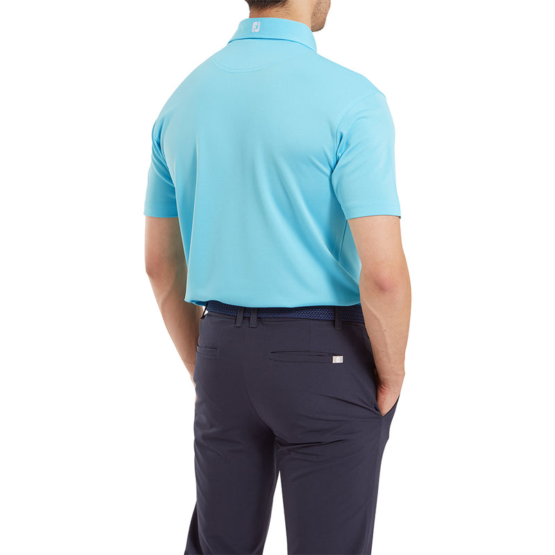 FootJoy Stretch Pique Solid Polo Shirt - Riviera Blue