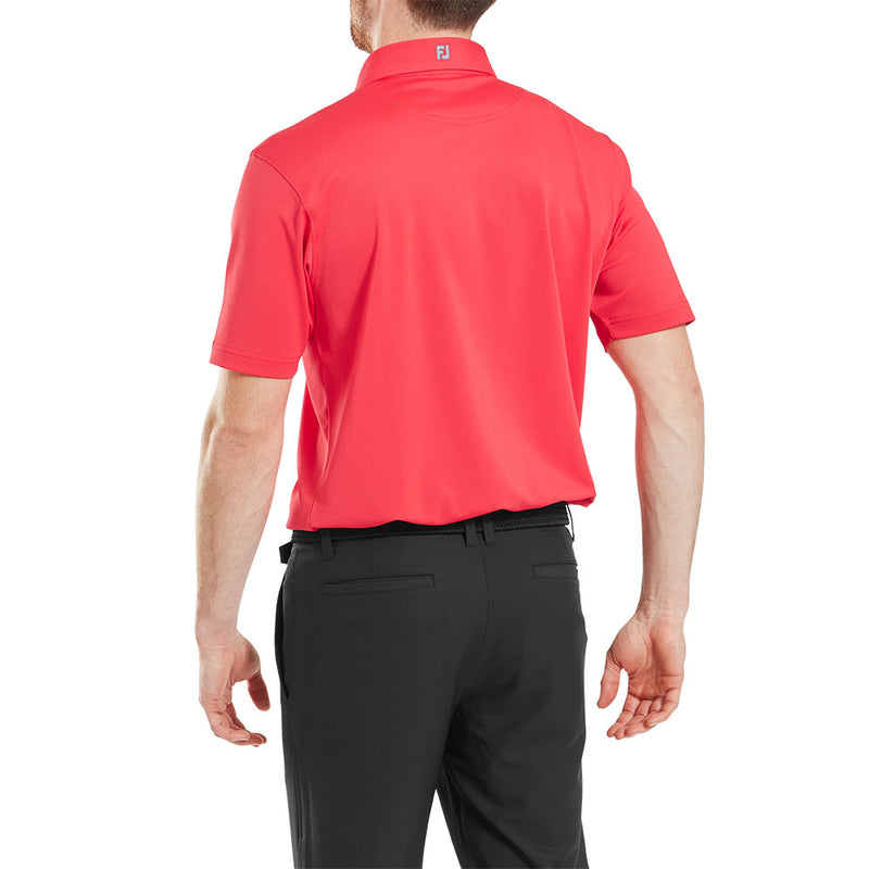 FootJoy Stretch Pique Solid Polo Shirt - Hibiscus