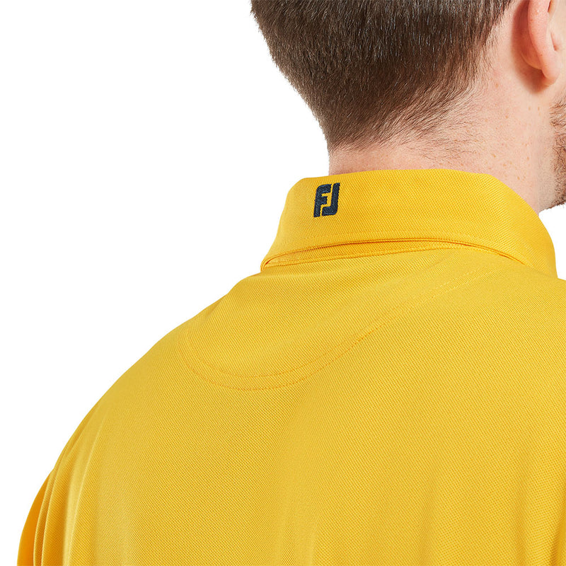 FootJoy Stretch Pique Solid Polo Shirt - Taxi