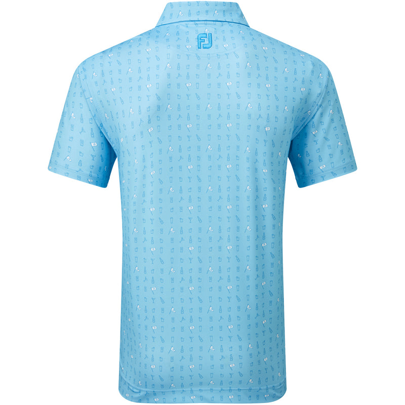 FootJoy The 19th Hole Lisle Polo Shirt - Blue Sky