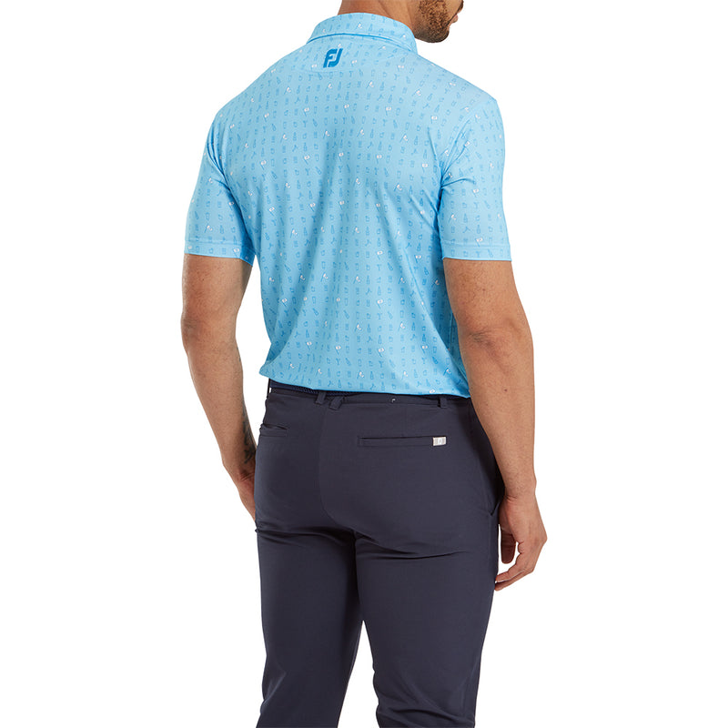 FootJoy The 19th Hole Lisle Polo Shirt - Blue Sky