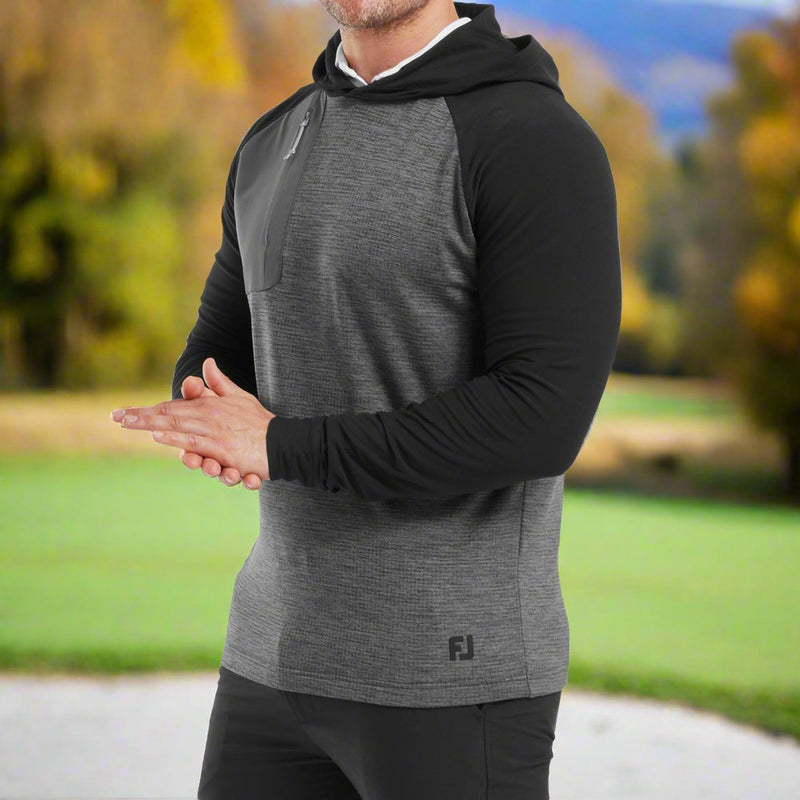 FootJoy ThermoSeries Pullover Hoodie - Charcoal/Black