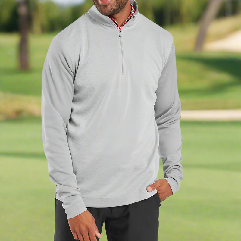 FootJoy Tonal Heather Chill-Out Pullover - Grey