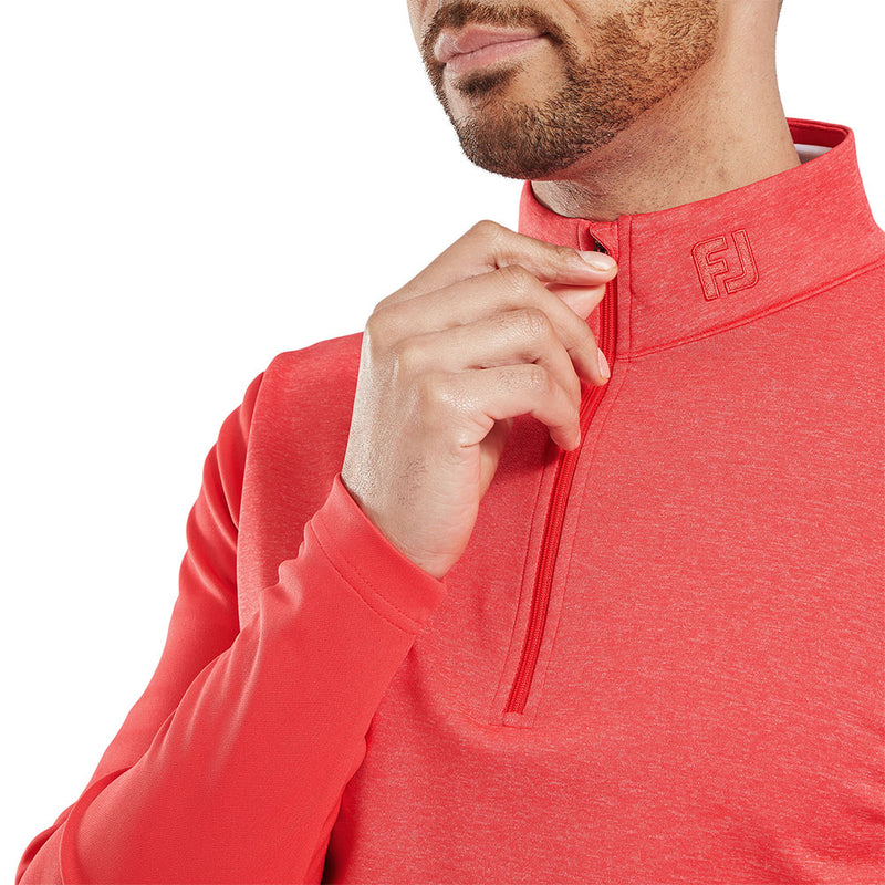 FootJoy Tonal Heather Chill-Out Pullover - Hibiscus