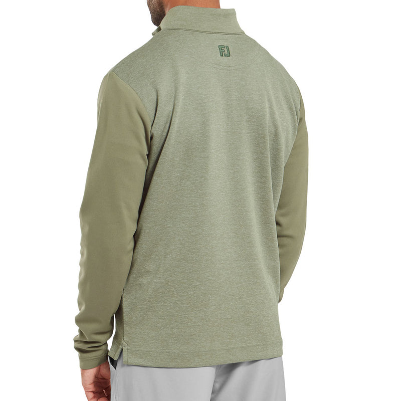 FootJoy Tonal Heather Chill-Out Pullover - Olive