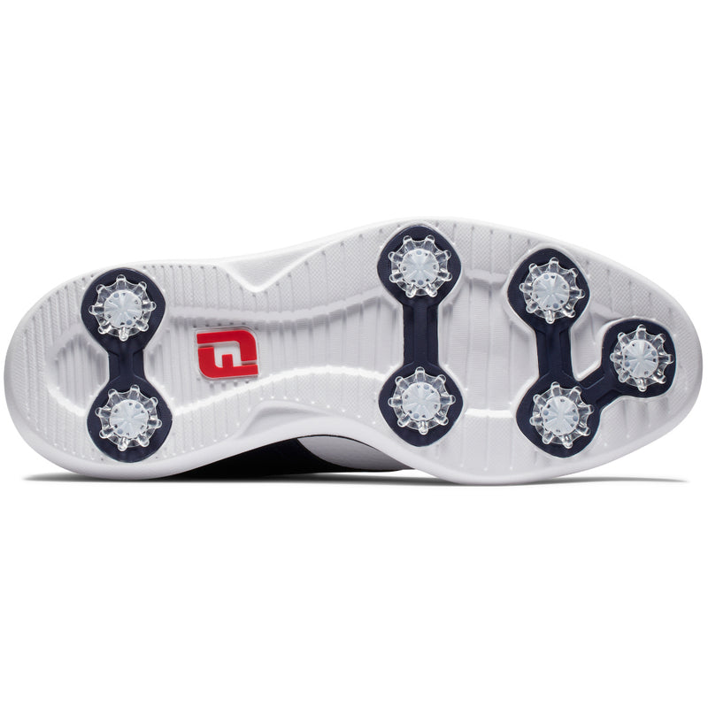 FootJoy Traditions Ltd Edition Spiked Waterproof Shoes - White/Navy/Red