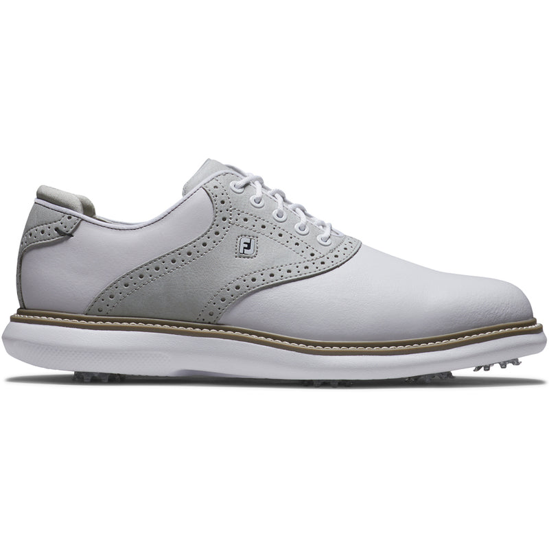 FootJoy Traditions Spiked Shoes - White/Grey/White