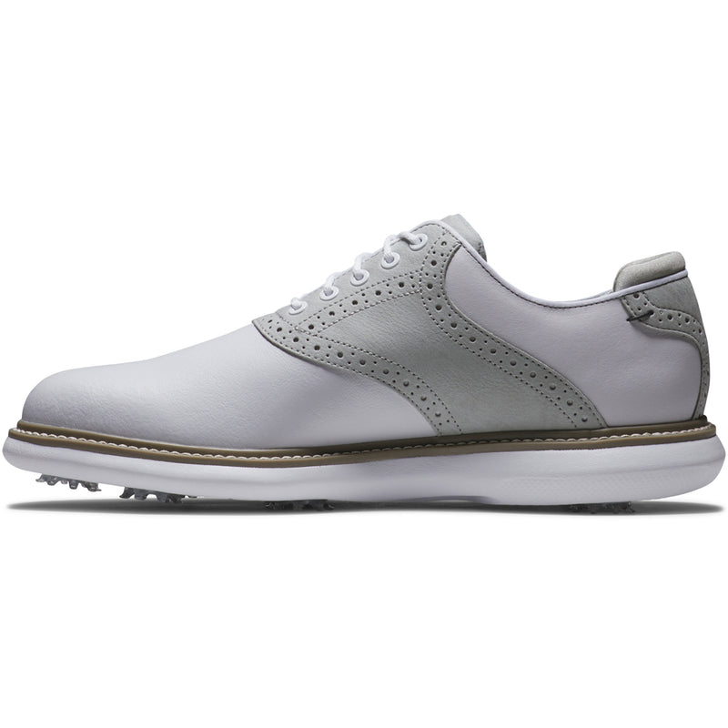 FootJoy Traditions Spiked Shoes - White/Grey/White