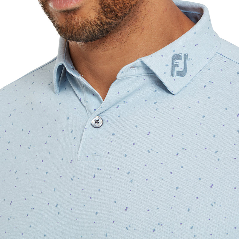 FootJoy Tweed Texture Pique Polo Shirt - Mist