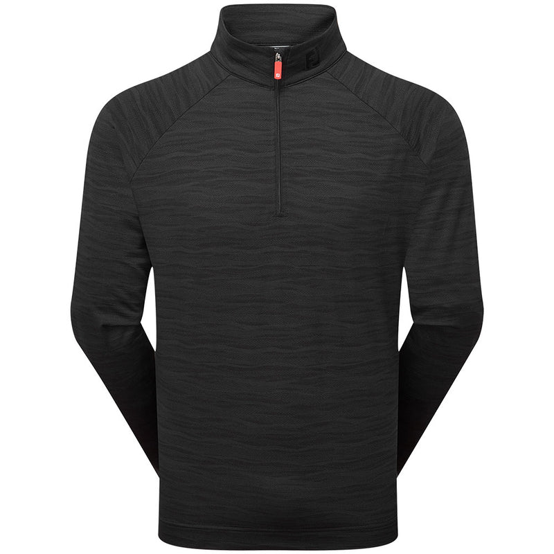 FootJoy Wave Jacquard Chill-Out Pullover - Black