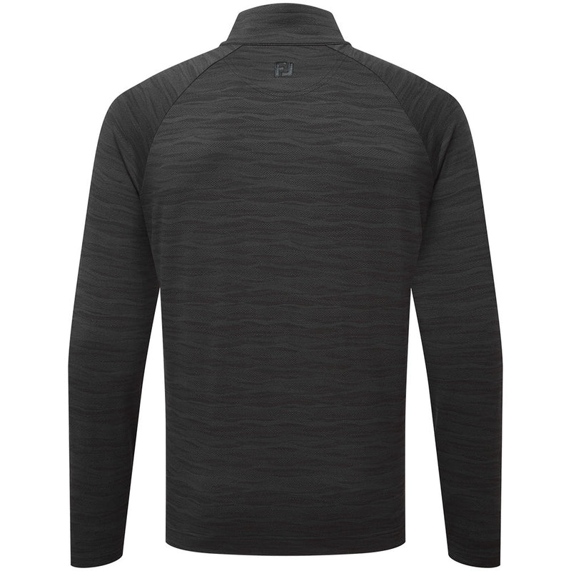 FootJoy Wave Jacquard Chill-Out Pullover - Black