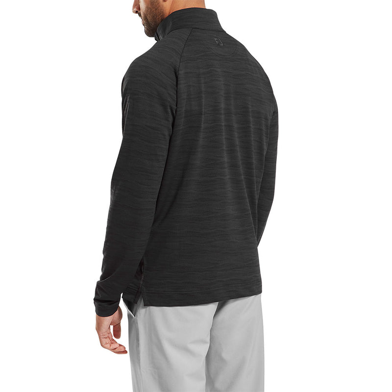 FootJoy Wave Jacquard Chill-Out Pullover - Black