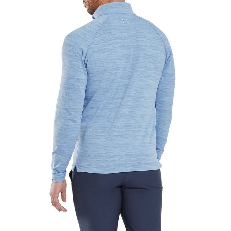 FootJoy Wave Jacquard Chill-Out Pullover - Blue Jay