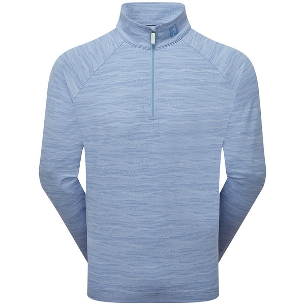 FootJoy Wave Jacquard Chill-Out Pullover - Blue Jay