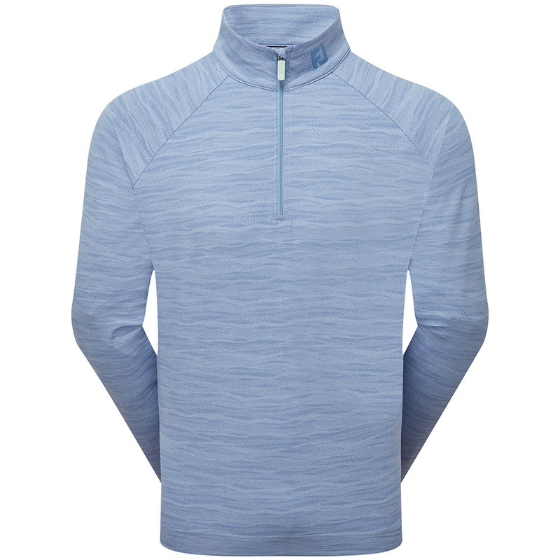 FootJoy Wave Jacquard Chill-Out Pullover - Blue Jay