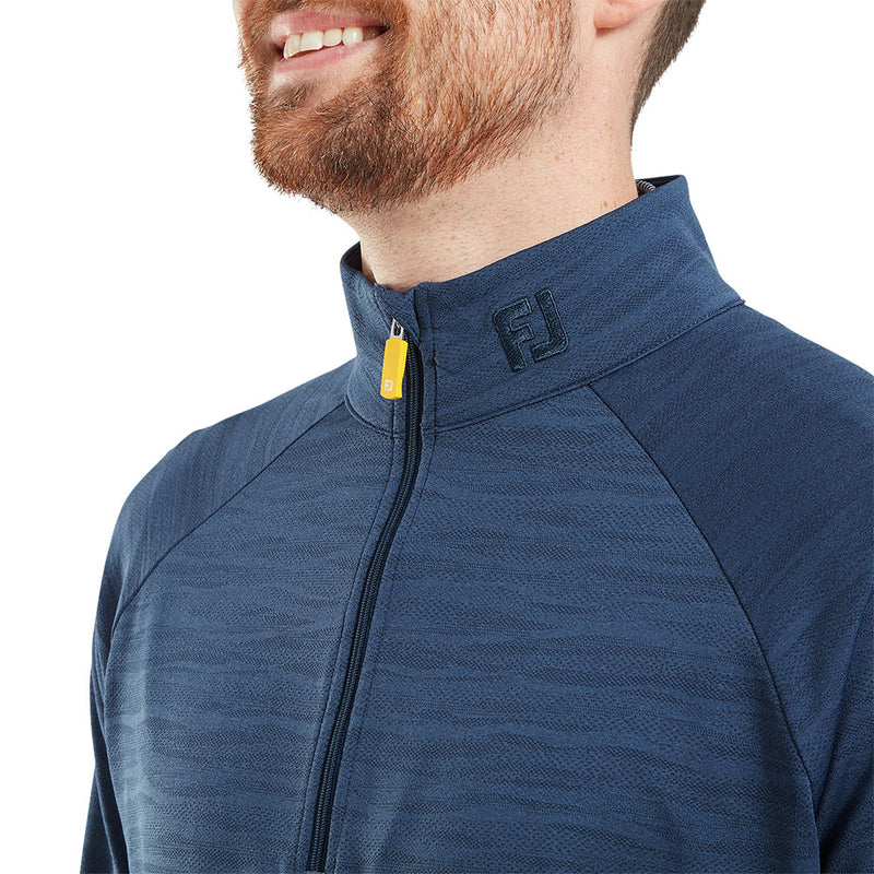 FootJoy Wave Jacquard Chill-Out Pullover - Navy