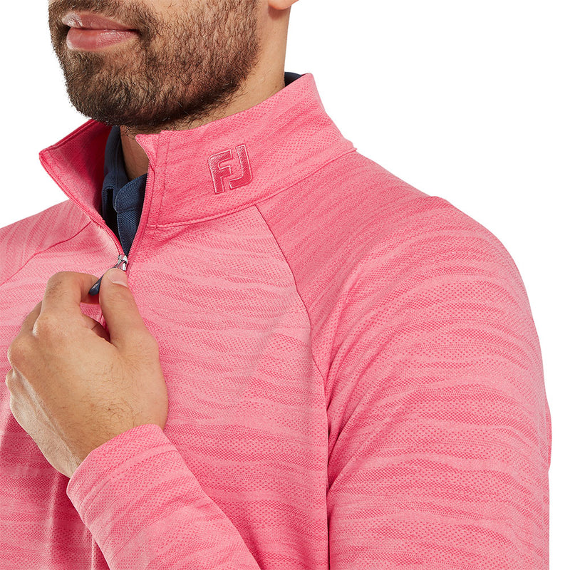 FootJoy Wave Jacquard Chill-Out Pullover - Pink Lemonade