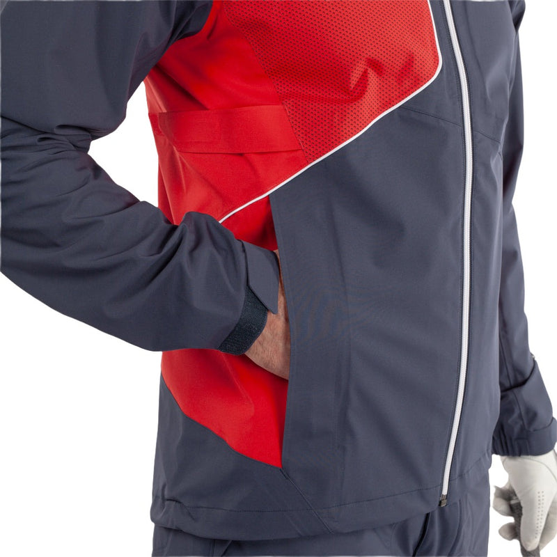 Galvin Green Ames Waterproof DRYVR Jacket - Navy/Red