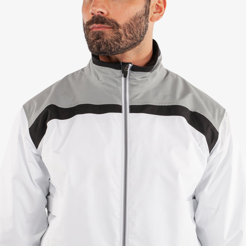 Galvin Green Anton Waterproof DRYVR Jacket - White/Sharkskin