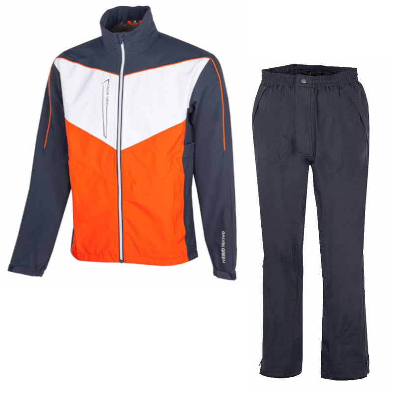 Galvin Green Armstrong/Alan Waterproof Suit - Navy/Orange/White - Navy