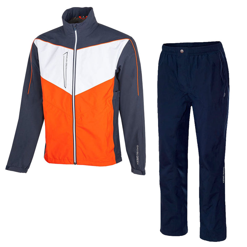 Galvin Green Armstrong/Andy Waterproof Suit - Navy/Orange/White - Navy