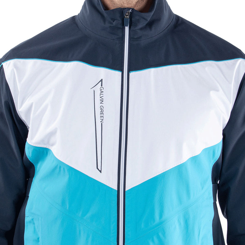 Galvin Green Armstrong Gore-Tex Paclite Waterproof Jacket - Navy/Aqua/White