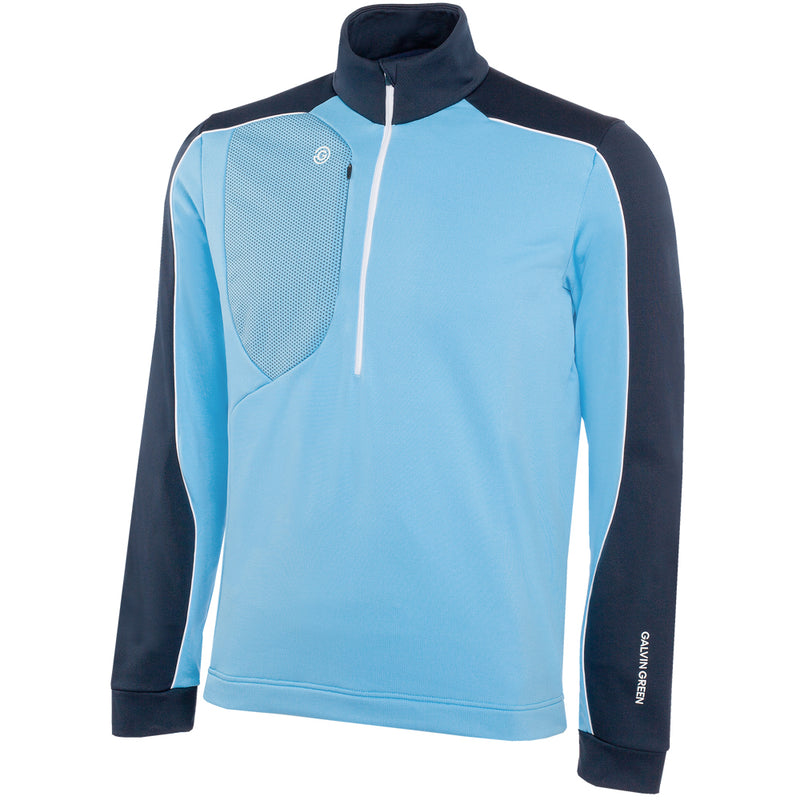 Galvin Green Dave 1/4 Zip Pullover - Alaskan Blue/Navy