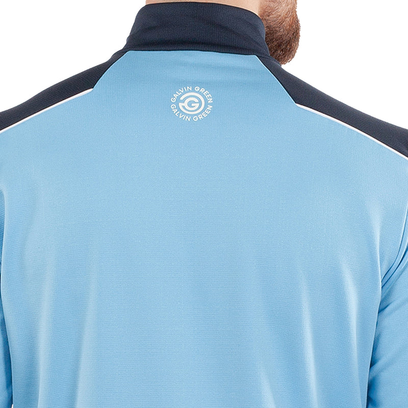 Galvin Green Dave 1/4 Zip Pullover - Alaskan Blue/Navy