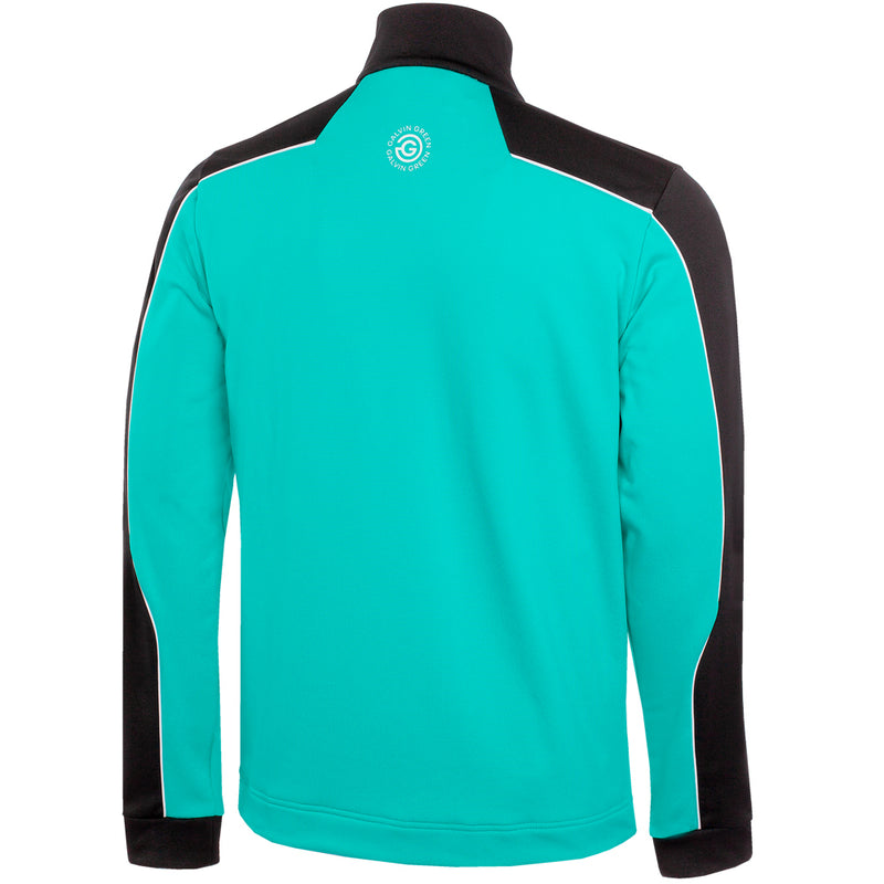 Galvin Green Dave 1/4 Zip Pullover - Black/Atlantis Green