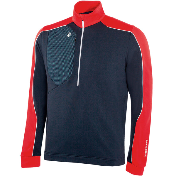 Galvin Green Dave 1/4 Zip Pullover - Navy/Red