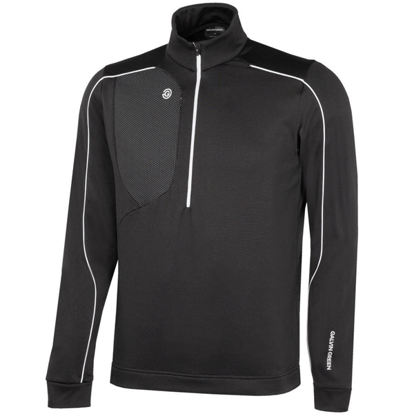 Galvin Green Dave 1/4 Zip Pullover - Black/White