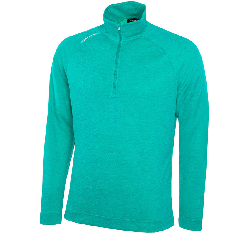 Galvin Green Dion 1/4 Zip Pullover - Atlantis Green Melange