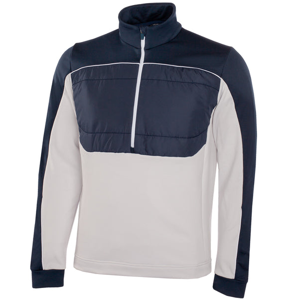 Galvin Green Douglas 1/4 Zip Pullover - Cool Grey/Navy