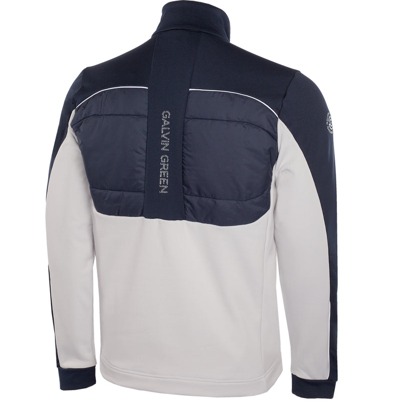 Galvin Green Douglas 1/4 Zip Pullover - Cool Grey/Navy