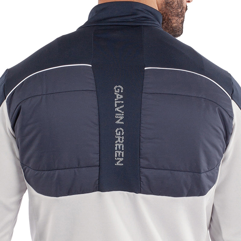 Galvin Green Douglas 1/4 Zip Pullover - Cool Grey/Navy